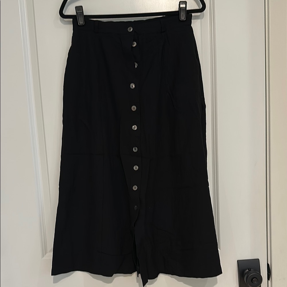 Vintage Talbots linen blend button up skirt